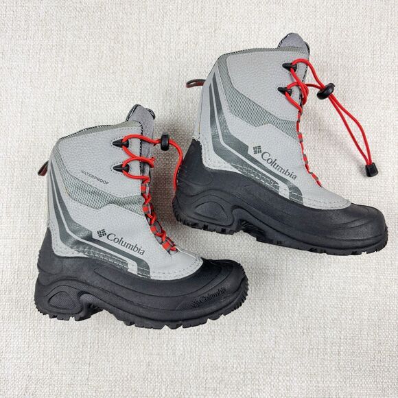 Columbia Bugaboot Youth Boy's Gray Omni Heat Winter Snow Boots BY5955-036 - Picture 1 of 13